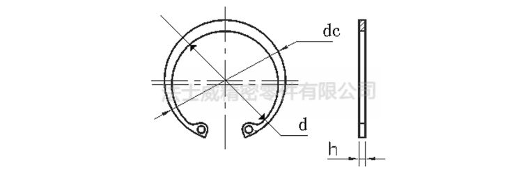 GB893.1孔卡孔用擋圈 碳鋼發(fā)黑C型孔用卡簧7_規(guī)格